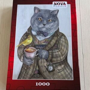 Puzzle Cat with Bird 1000-Piece Jigsaw